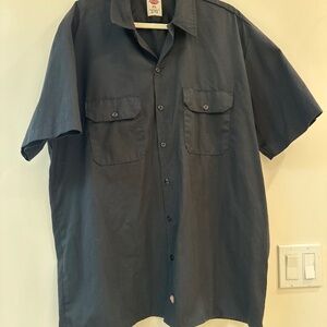 XL Dickies black collard button down